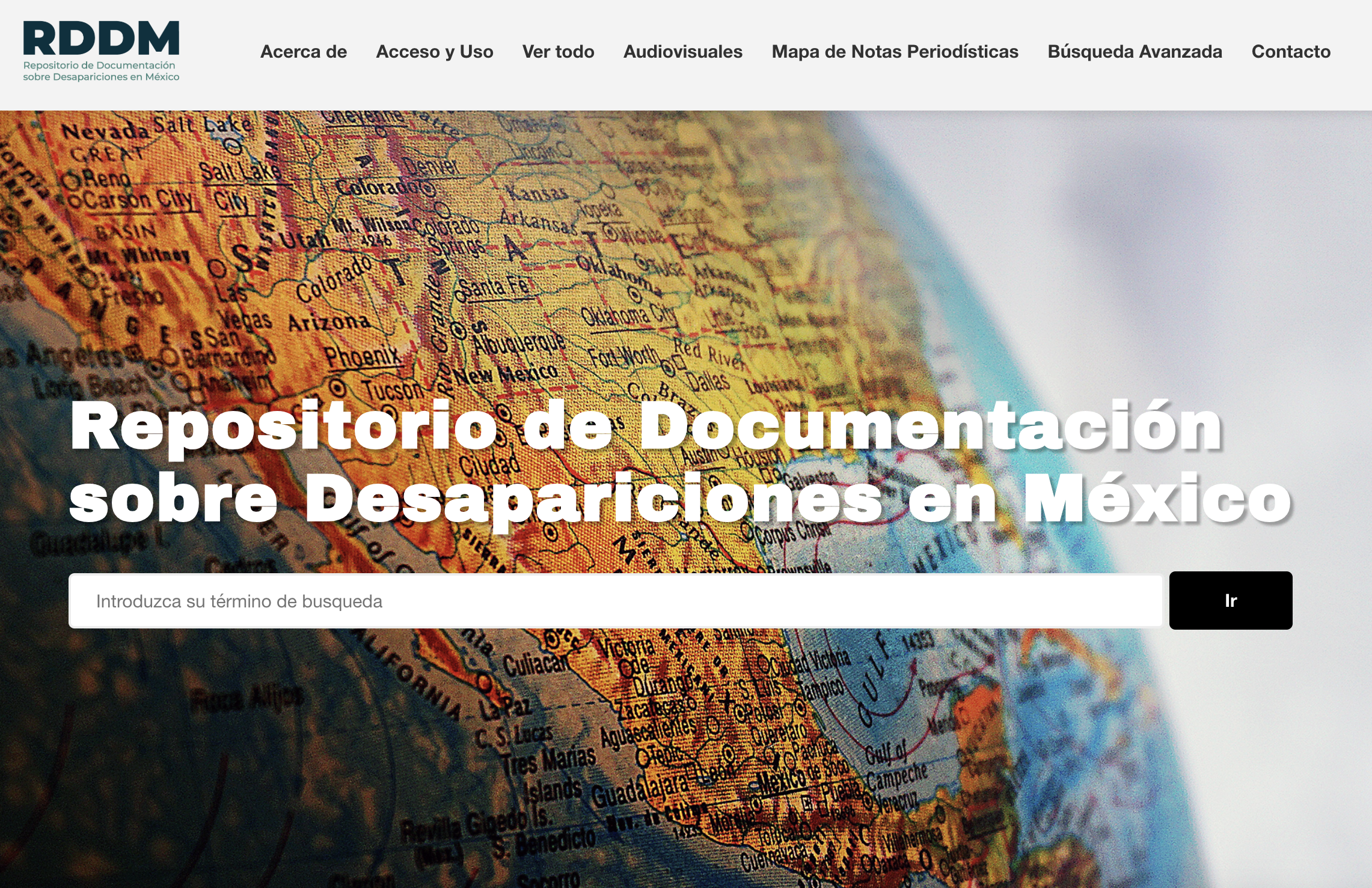 Repository of Documentation of Disappeared Persons interface screenshot